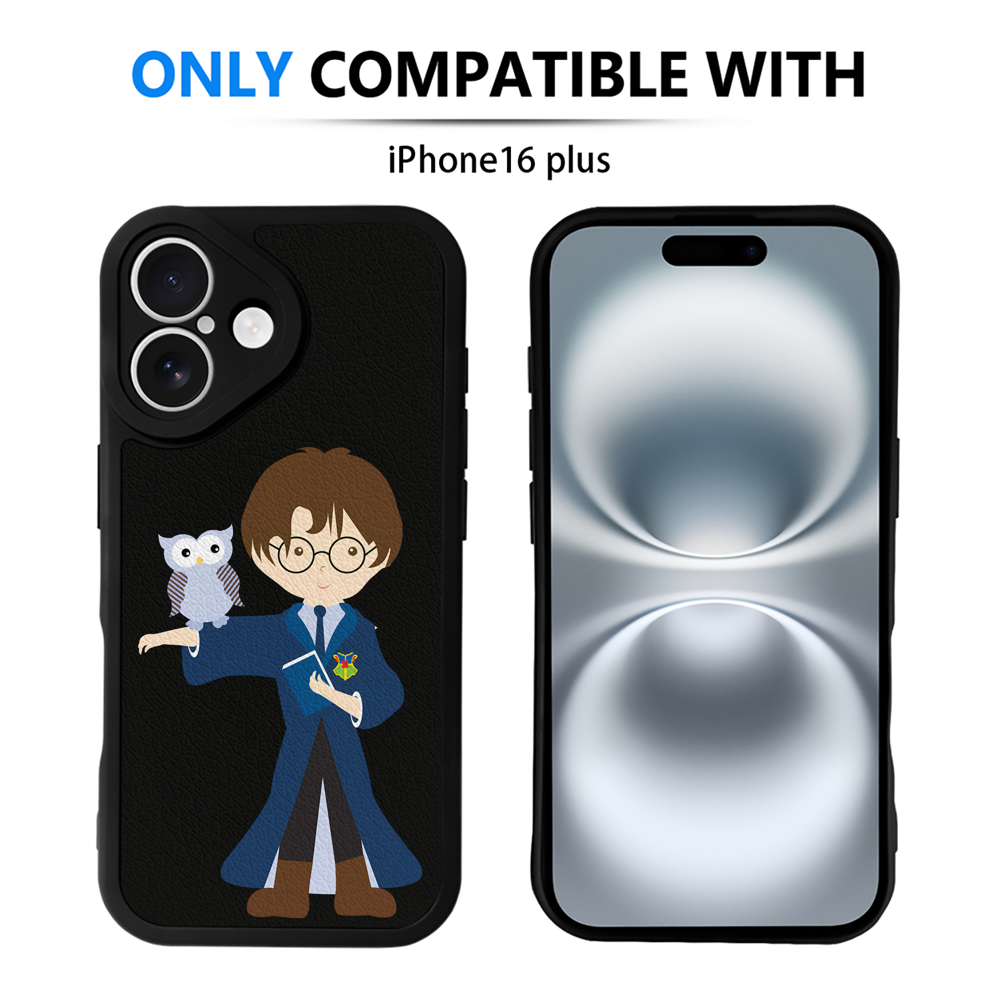 （画像用） Harry Potter ハリー・ポッターシリーズ 【iPhone 16シリーズ対応】シリコンスマホケース（レザー調） 材質：シリコン